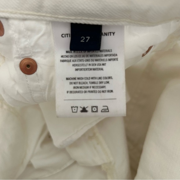 Citizens of Humanity Straight Leg Distressed Eva High Rise Baggy Jeans White, 27 - Picture 4 of 13